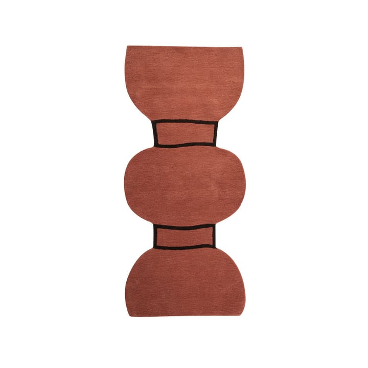 Silhouette Figure matta - dusty red, 110x240 cm - Kateha