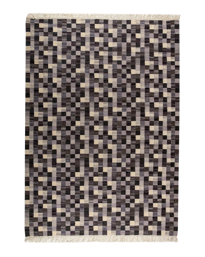 Small box handvävd matta, grå - 350x250 - Kateha