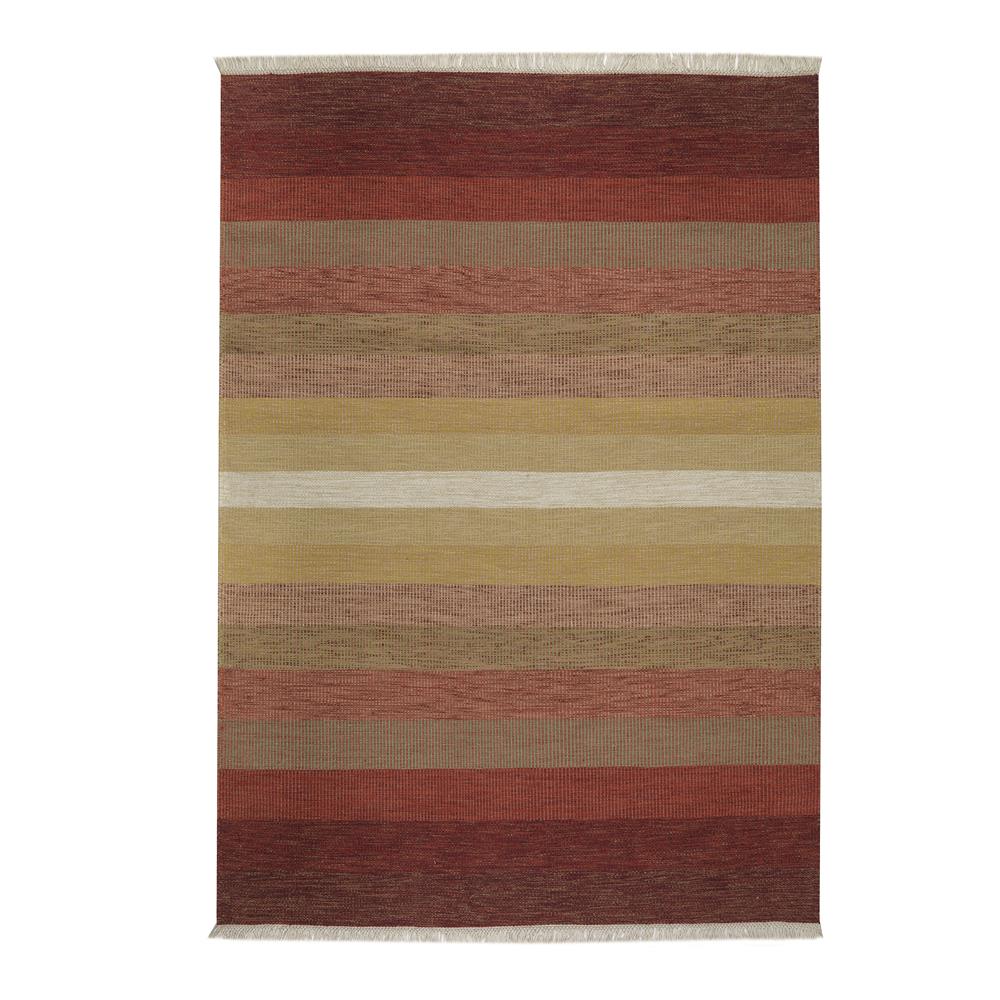 Kateha Tofta Wave matta 80 x 250 cm röd | Skandinavisk Design | Ullmattor | Röd