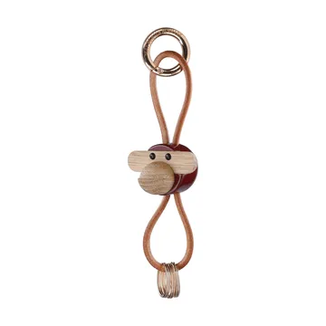 Kaj Bojesen apa nyckelring - Bordeaux, naturläder - Kay Bojesen Denmark
