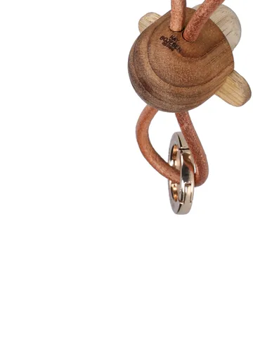 Kaj Bojesen apa nyckelring - Teak-limbaträ, naturläder - Kay Bojesen Denmark