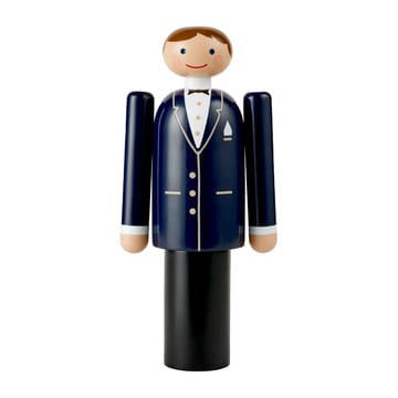 Kay Bojesen brudgum - Blå-svart-vit, 18 cm - Kay Bojesen Denmark
