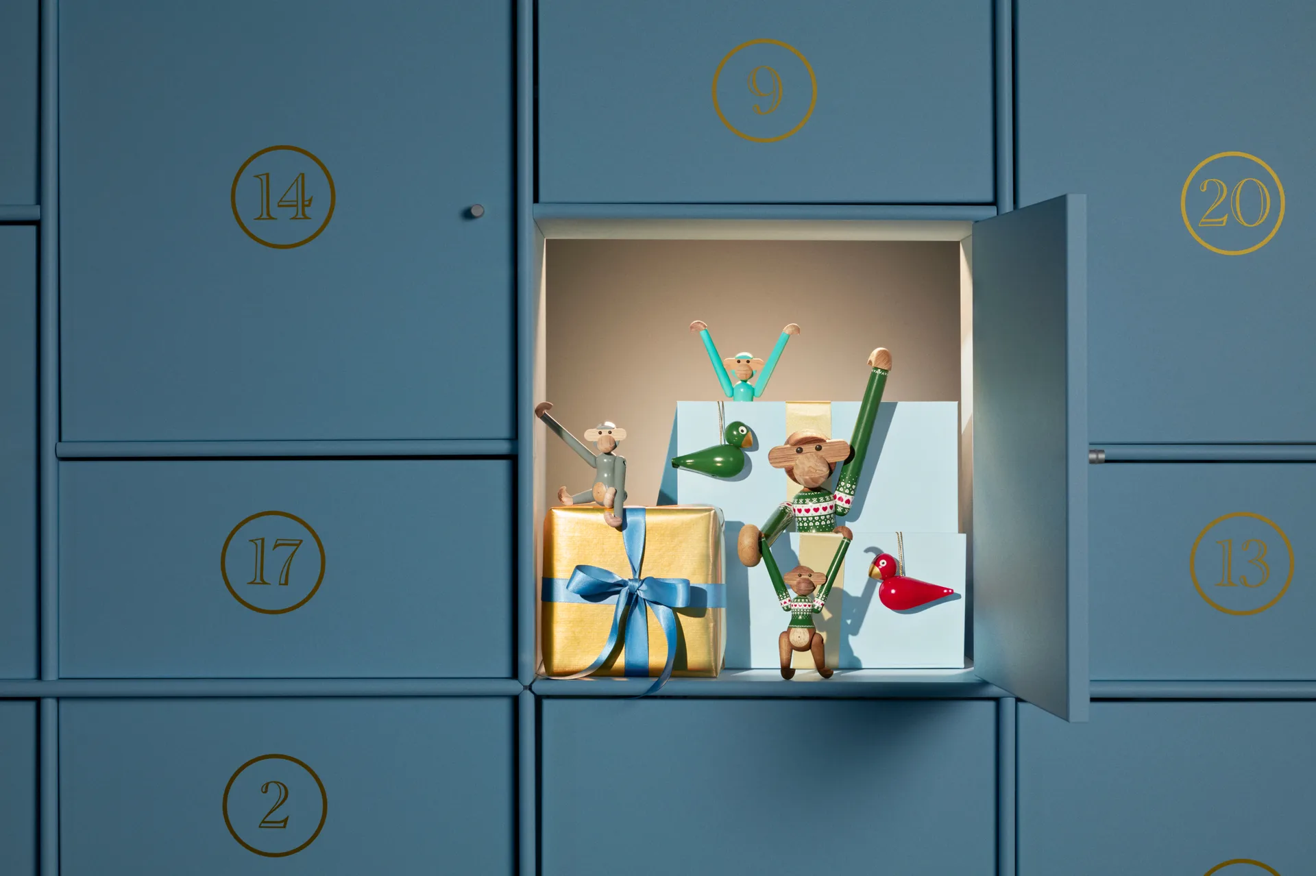 Kay Bojesen Christmas birds julhänge 2 delar, Röd-grön Kay Bojesen Denmark