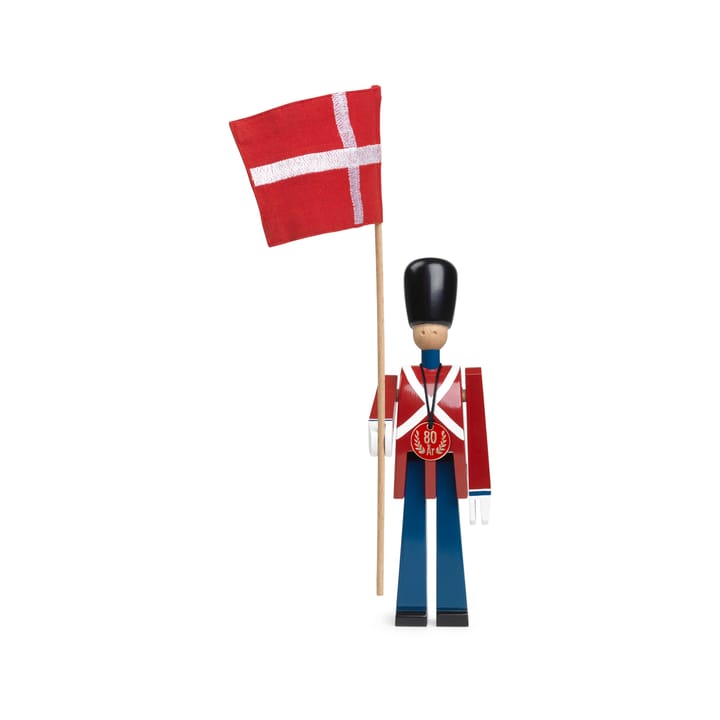 Kay Bojesen fanbärare med textilflagga, 29 cm Kay Bojesen Denmark