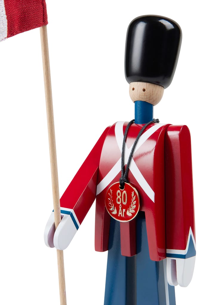 Kay Bojesen fanbärare med textilflagga, 29 cm Kay Bojesen Denmark