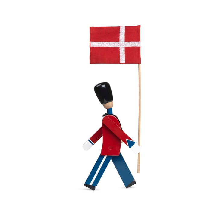 Kay Bojesen fanbärare med textilflagga, 29 cm Kay Bojesen Denmark
