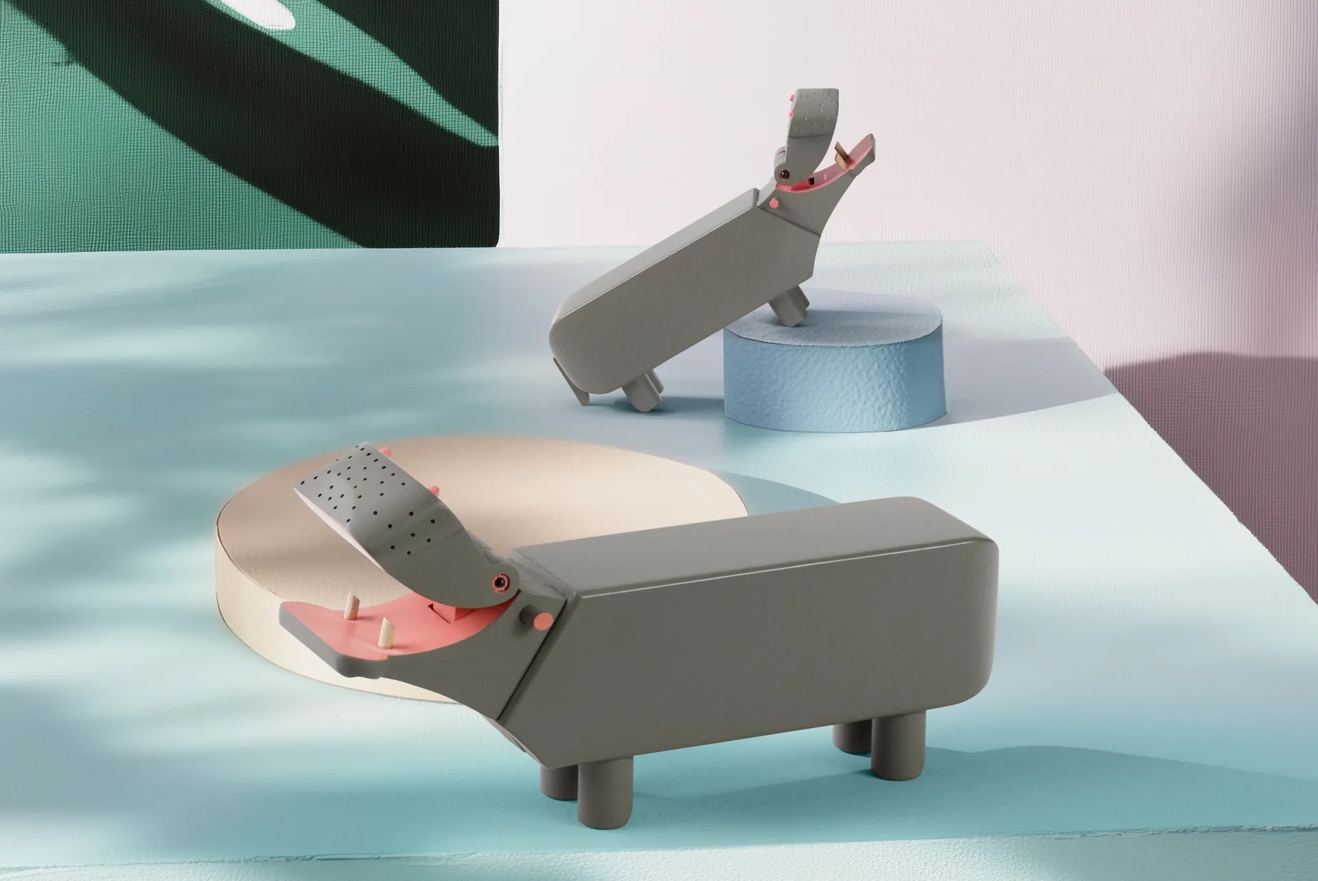 Kay Bojesen flodhäst liliput, Grå Kay Bojesen Denmark