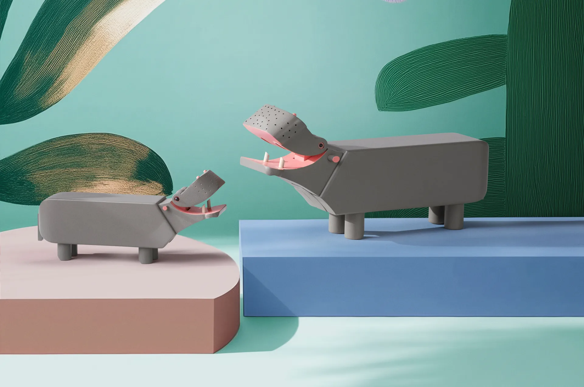 Kay Bojesen flodhäst liliput, Grå Kay Bojesen Denmark