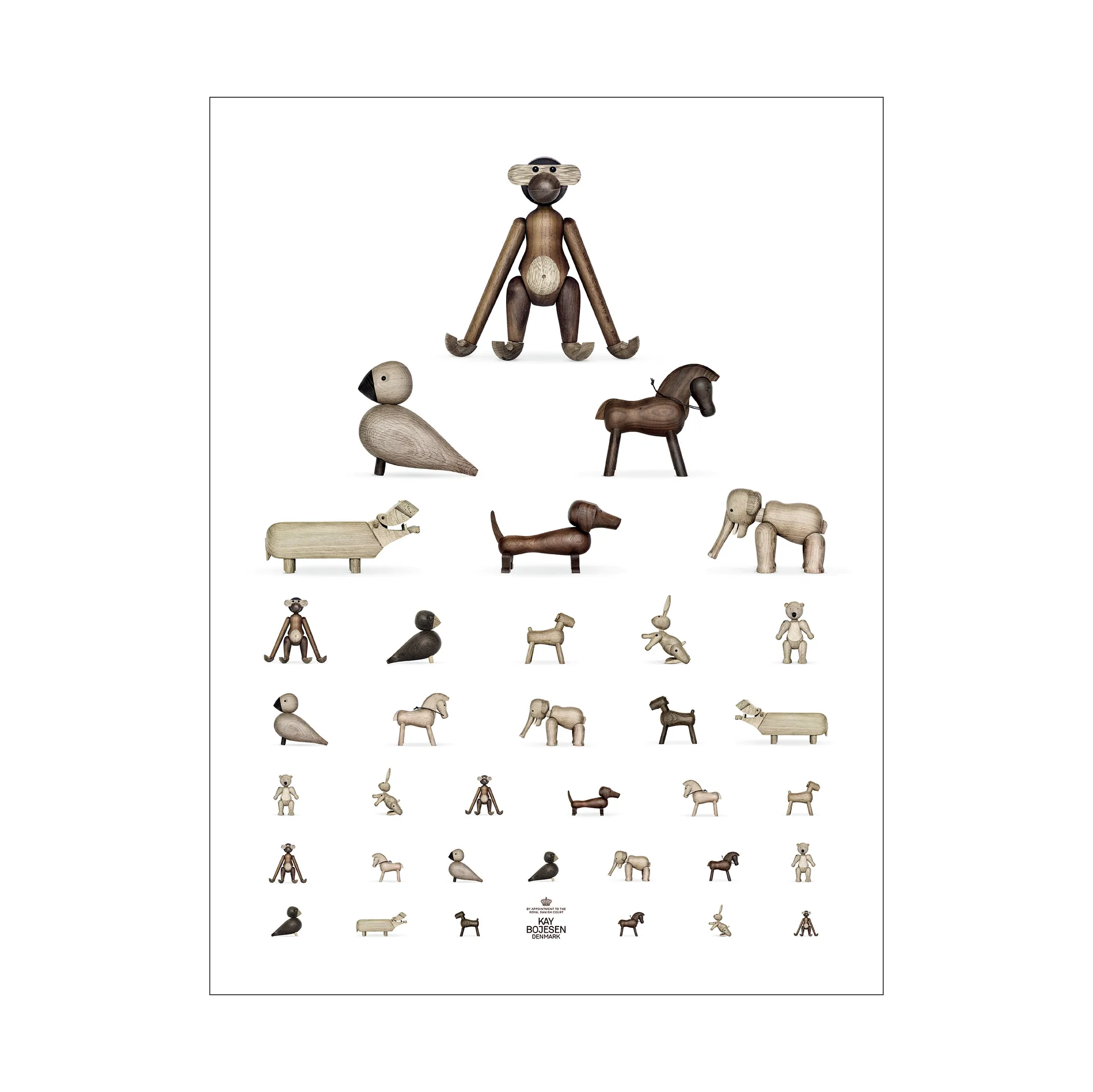 Kay Bojesen poster djur, 30x40 cm Kay Bojesen Denmark