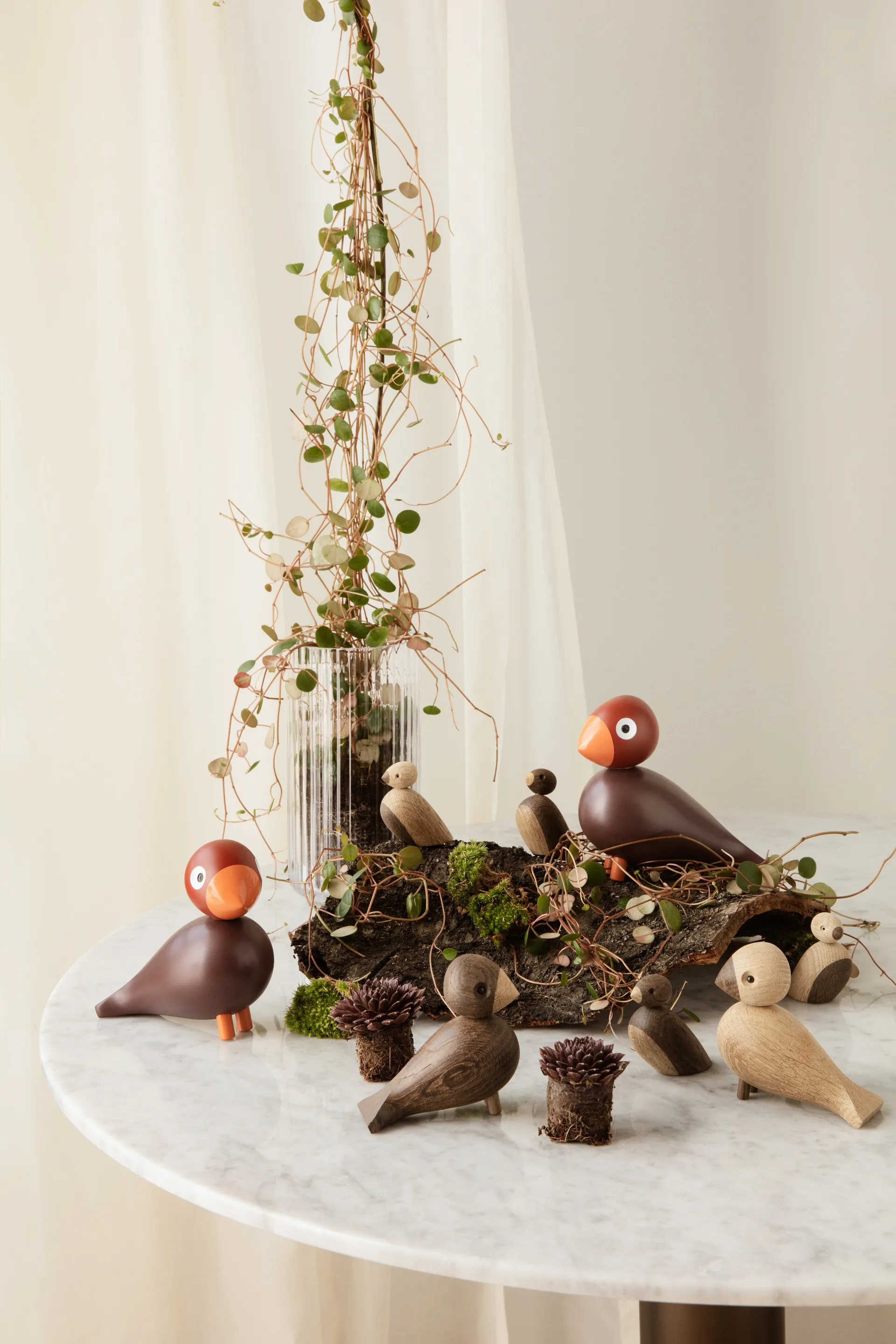 Kay Bojesen Year Bird 2022 sångfågel Poppy, Vinröd Kay Bojesen Denmark