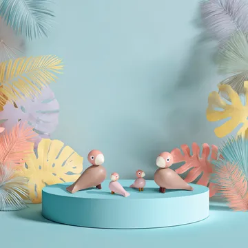 Liv & Lykke lovebirds 1 set - Rosa - Kay Bojesen Denmark