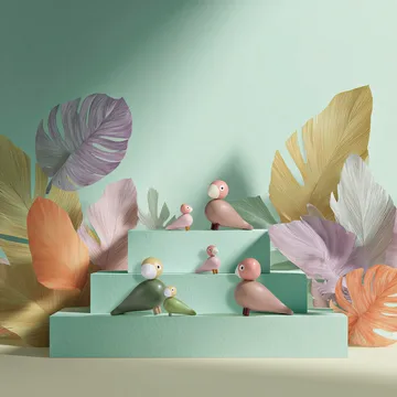 Liv & Lykke lovebirds 1 set - Rosa - Kay Bojesen Denmark