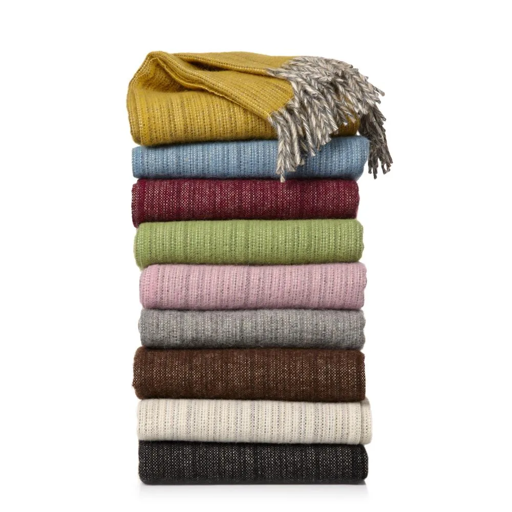 Björk ullpläd, svart Klippan Yllefabrik