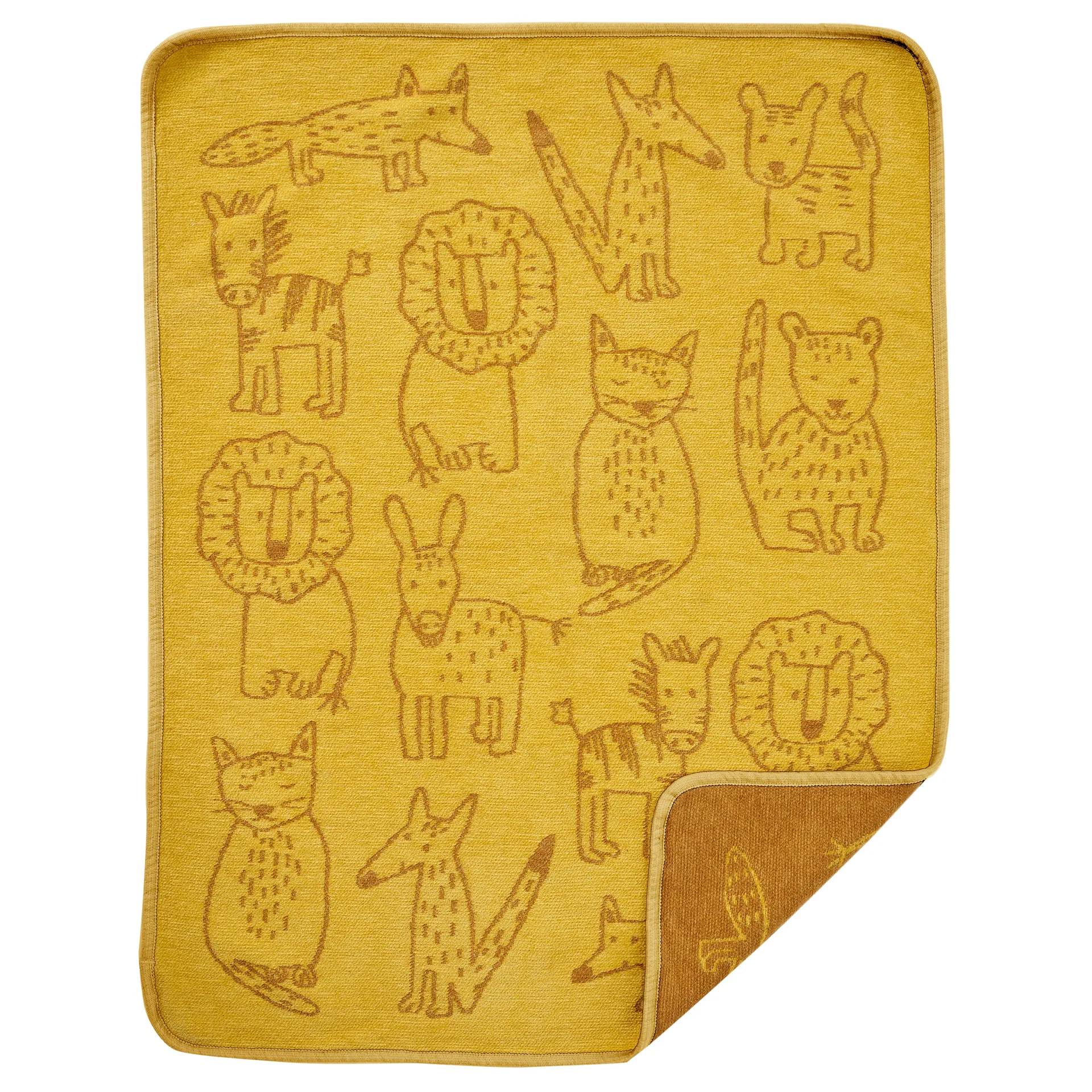 Buddies barnfilt 70x90 cm, Yellow Klippan Yllefabrik