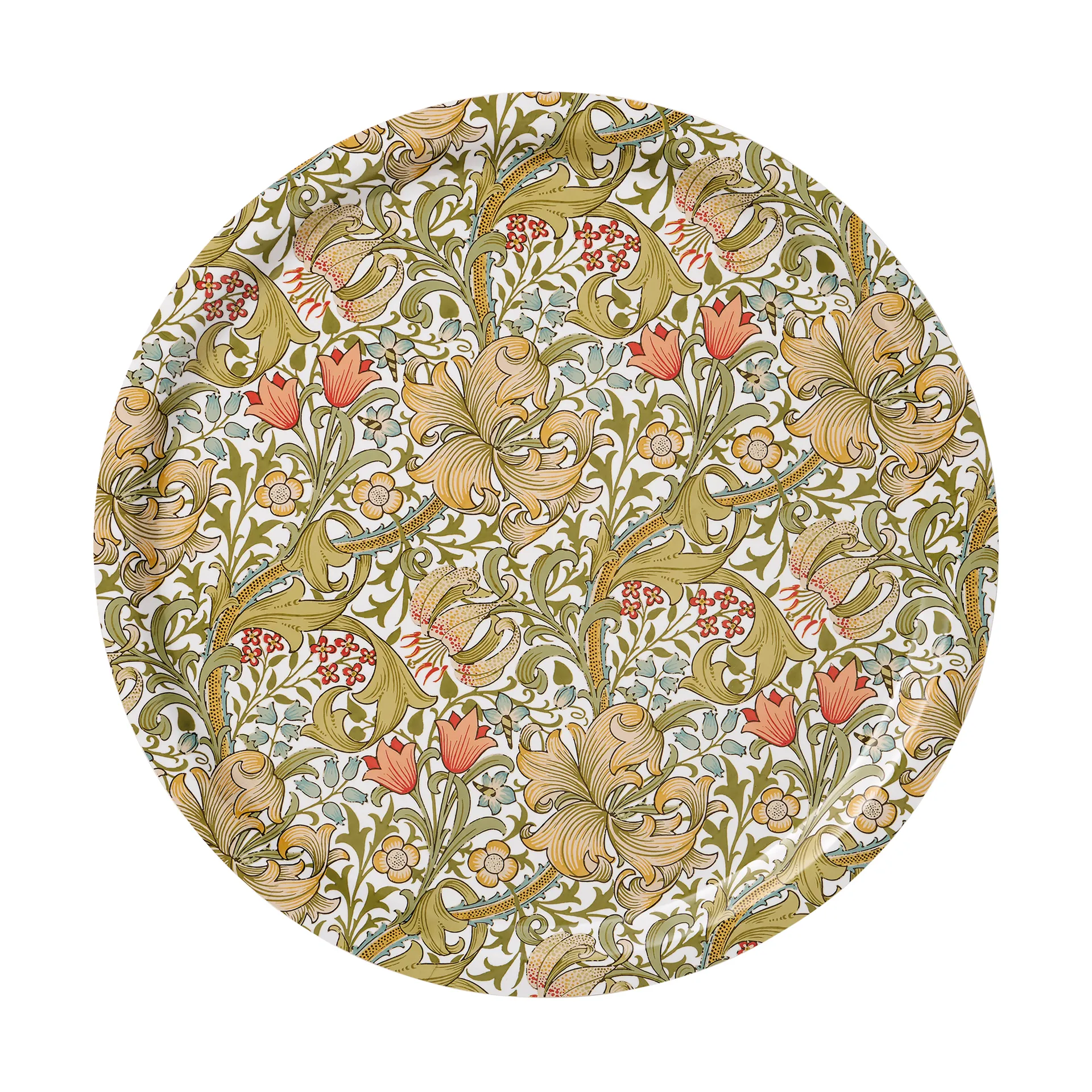 Golden Lily rund bricka Ø49 cm, Multi Klippan Yllefabrik