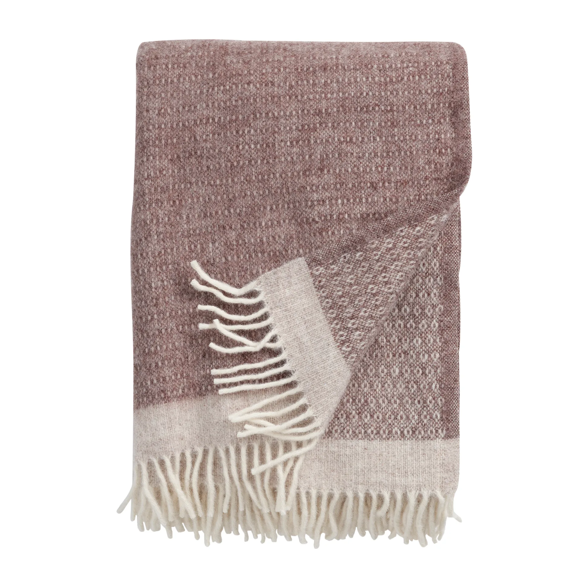 Harald ullpläd 130x200 cm, Brun-beige Klippan Yllefabrik