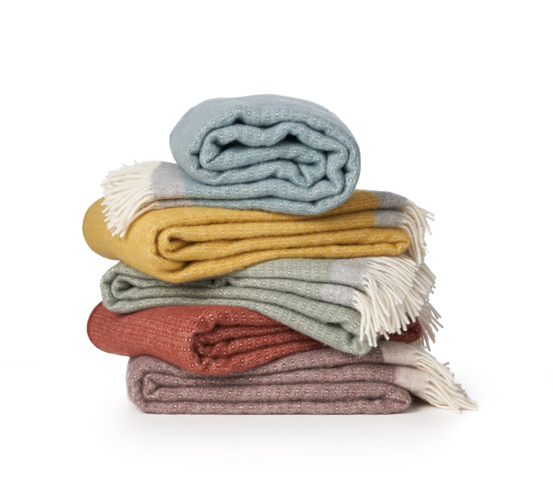 Harald ullpläd 130x200 cm, Gul-grå Klippan Yllefabrik