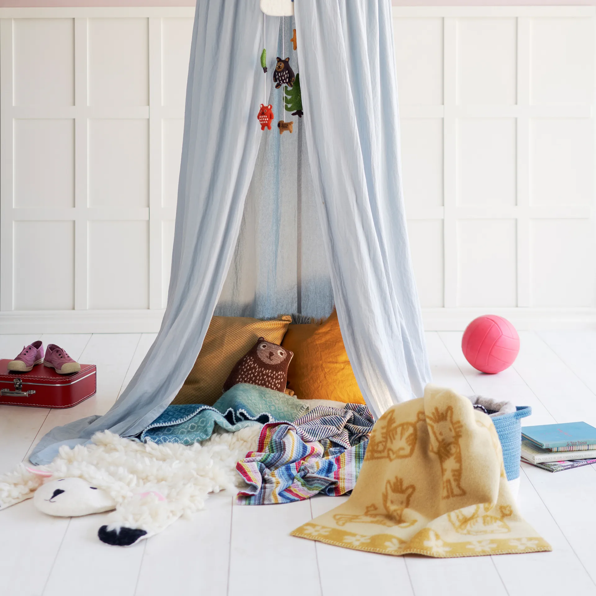 Havanna barnfilt 90x130 cm, Aqua multi Klippan Yllefabrik
