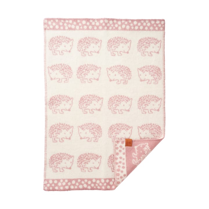 Hedgehog barnfilt 65x90 cm - Rosa - Klippan Yllefabrik
