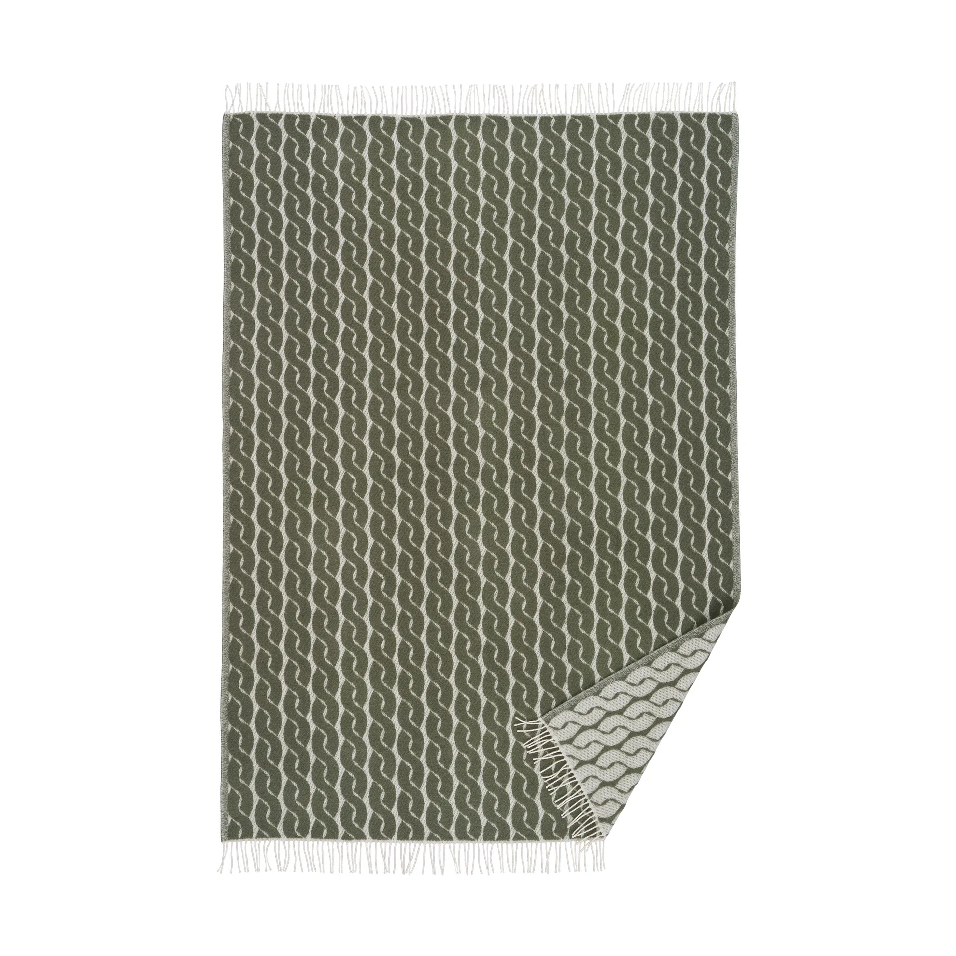 Knit ullpläd 130x200 cm, Pine Klippan Yllefabrik