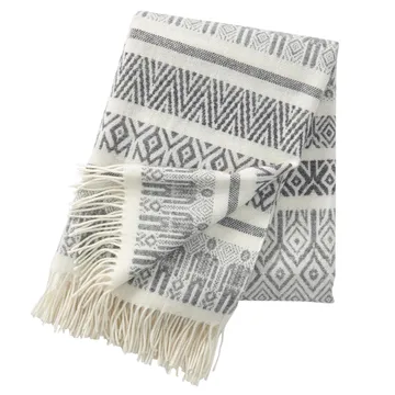 Man & Wife ullpläd 130x180 cm - grå - Klippan Yllefabrik