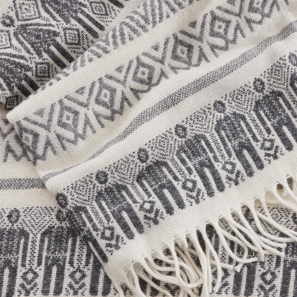 Man & Wife ullpläd 130x180 cm, grå Klippan Yllefabrik