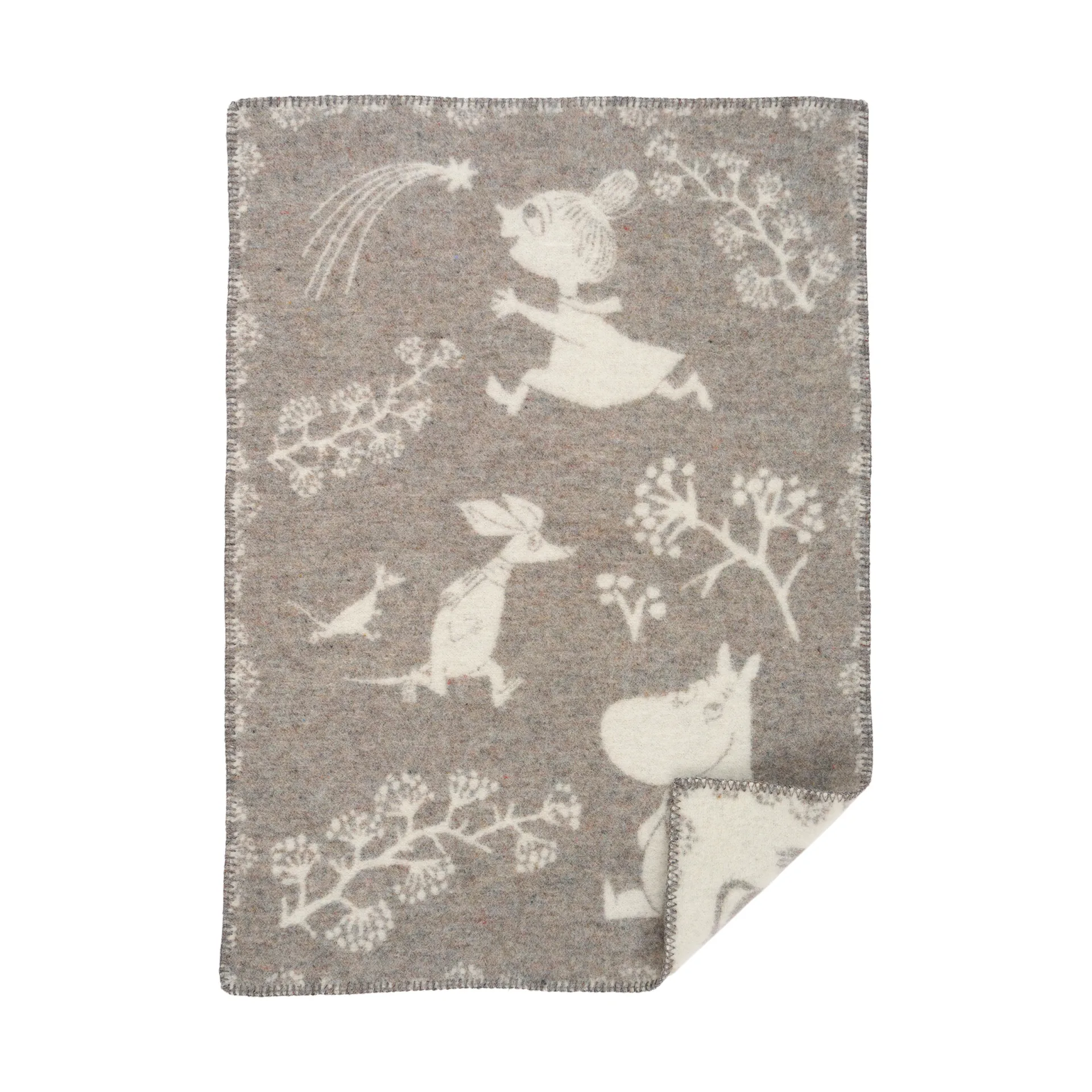 Moomin winterland barnfilt 65x90 cm, Grey Klippan Yllefabrik