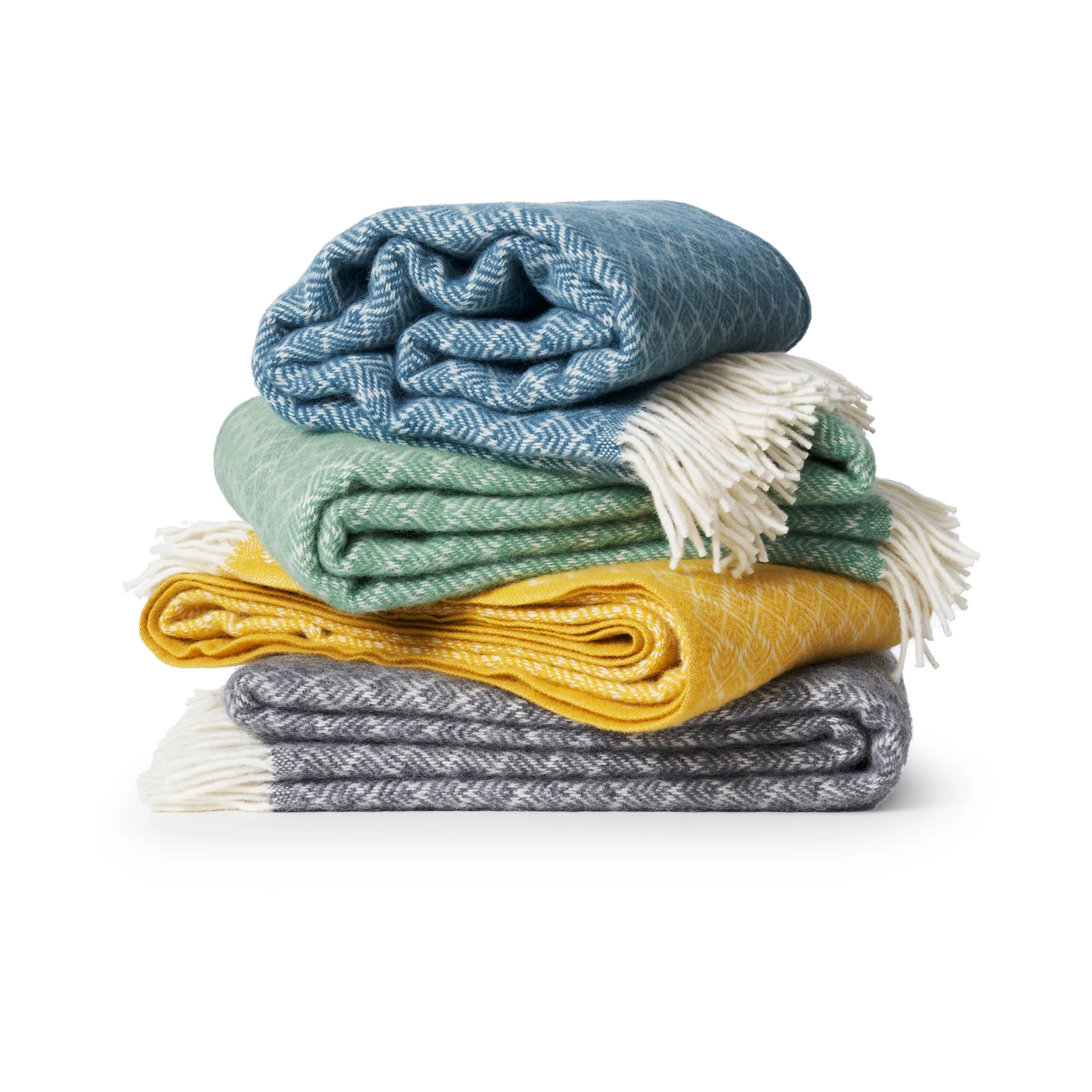 Pampas ullpläd 130x200 cm, Grön Klippan Yllefabrik