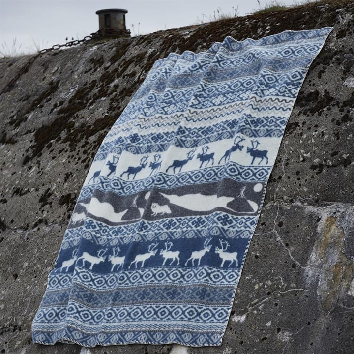 Sarek ullfilt, grå-blå Klippan Yllefabrik