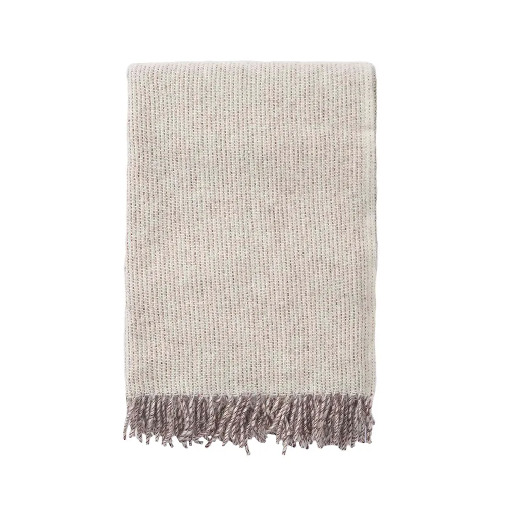 Shimmer Pläd, natur Klippan Yllefabrik