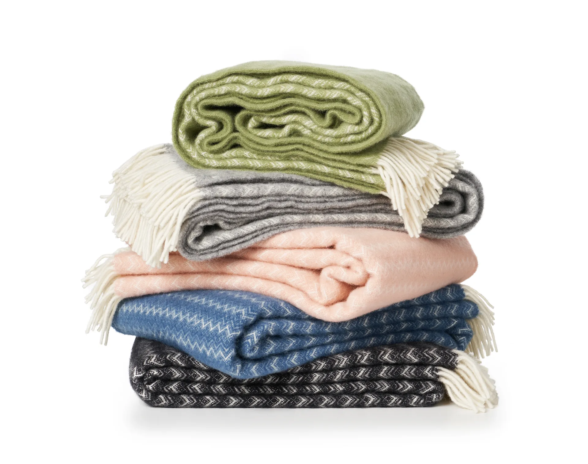 Summit ullpläd 130x200 cm, Sea blue (blå) Klippan Yllefabrik