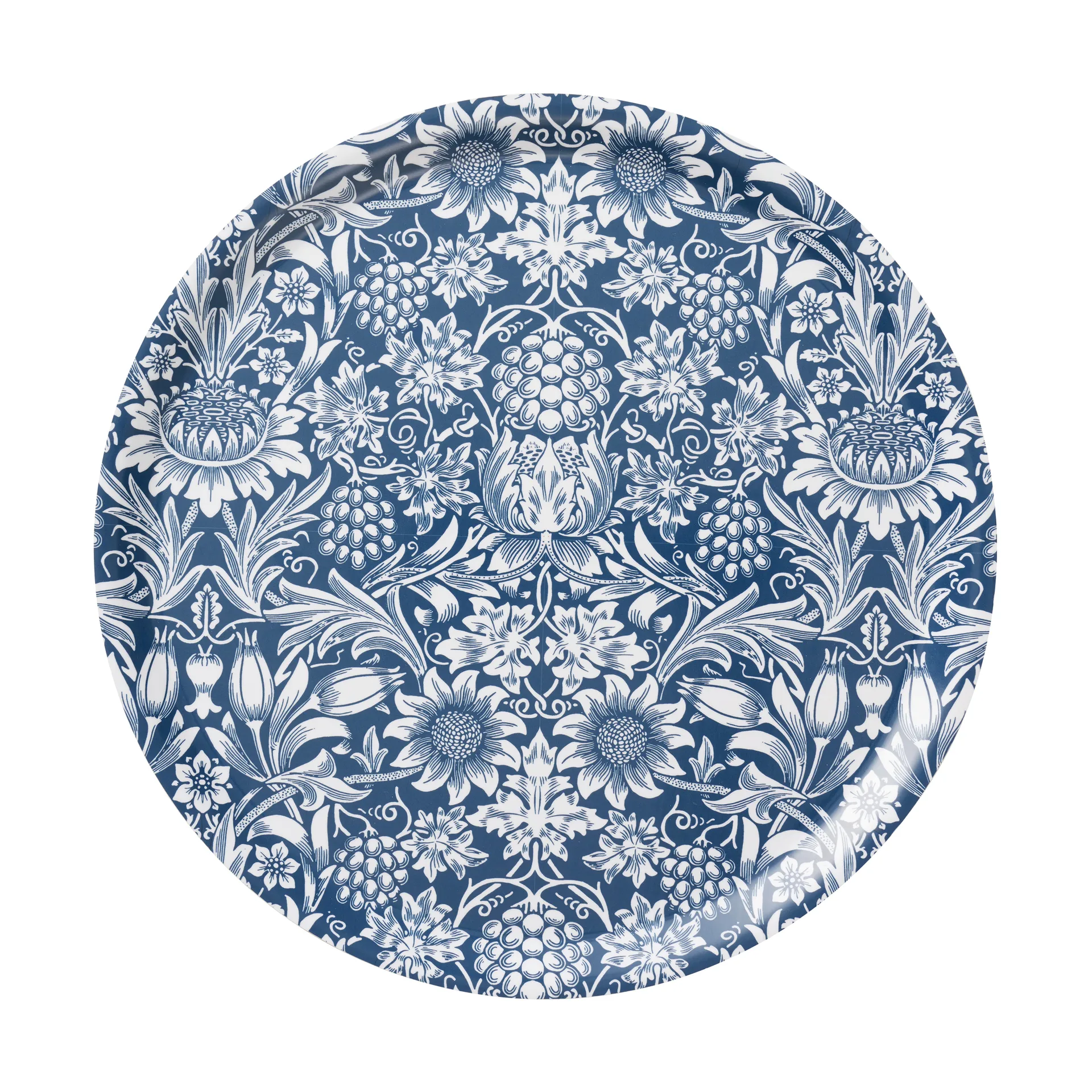 Sunflower bricka Ø38 cm, Dark denim Klippan Yllefabrik