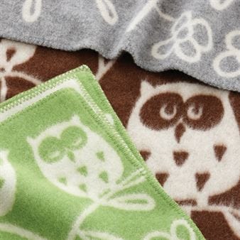 Tree Owl barnfilt, ljusgrå Klippan Yllefabrik