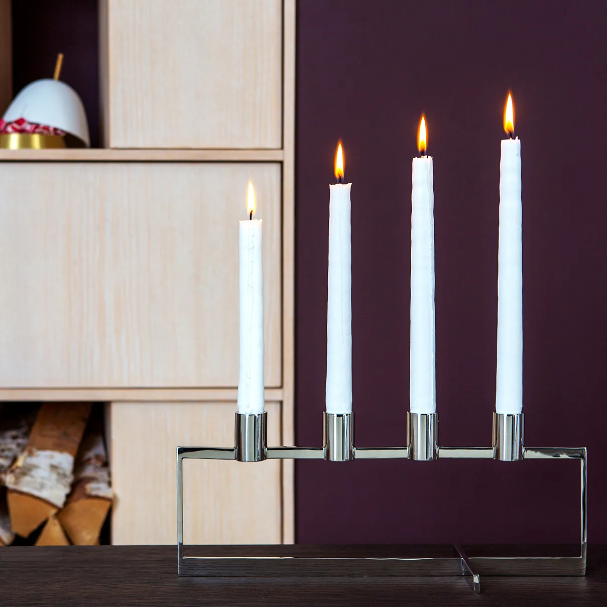 Anno Domini adventsljusstake, Rostfritt stål KLONG