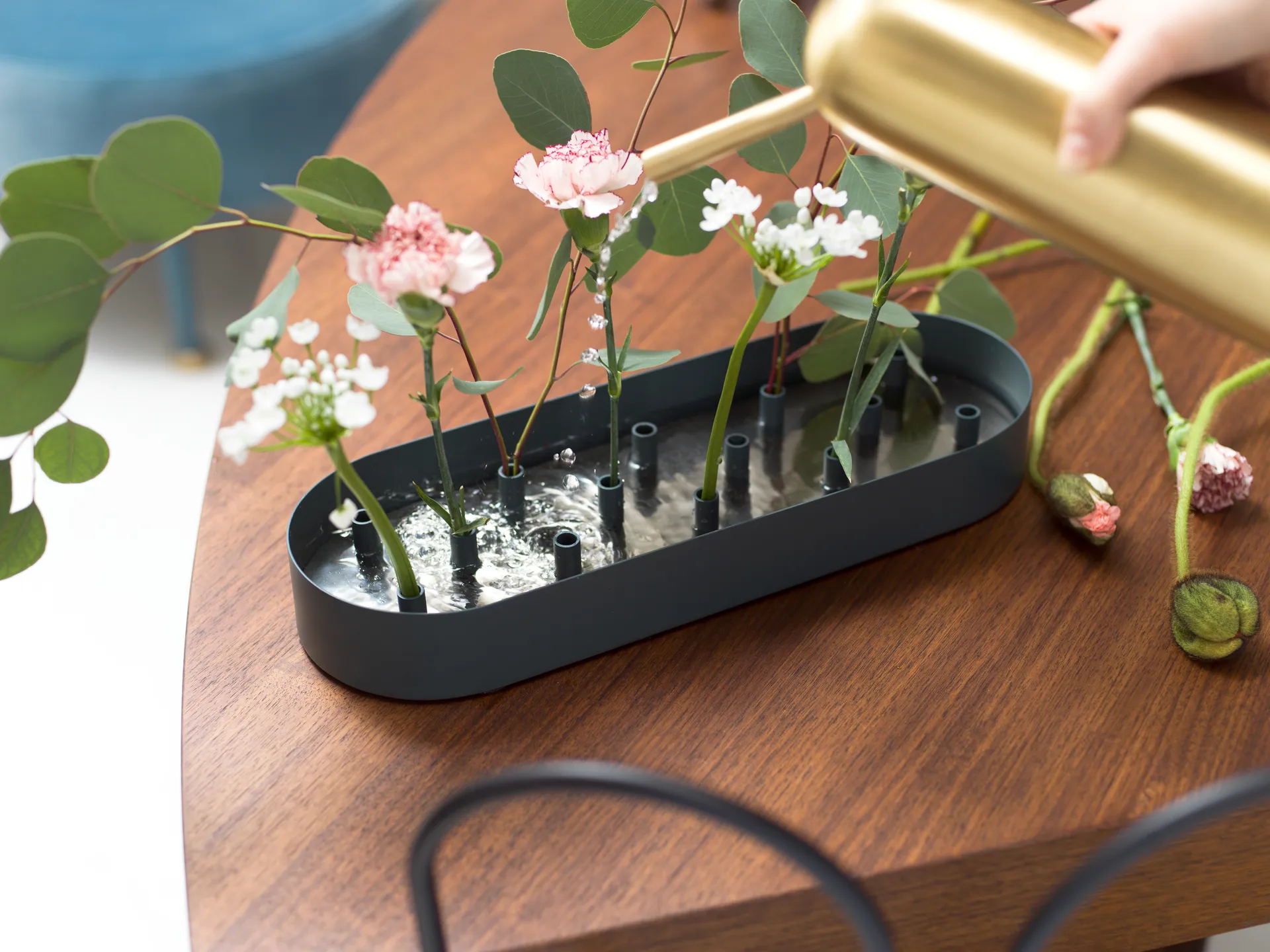 Jubel multifunktionell vas 45x14 cm, Steel-blue KLONG