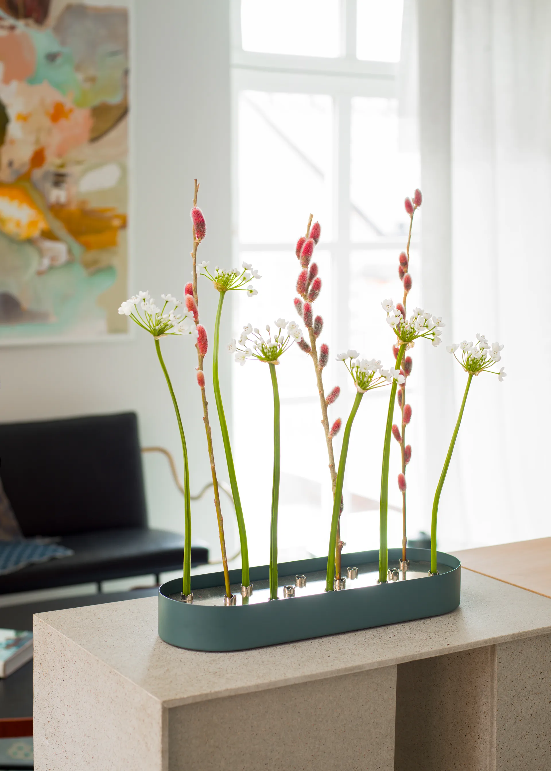 Jubel multifunktionell vas 45x14 cm, Steel-blue KLONG