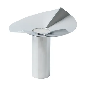 Löv vas-ljushållare - Rostfritt stål, 22.5 cm - KLONG