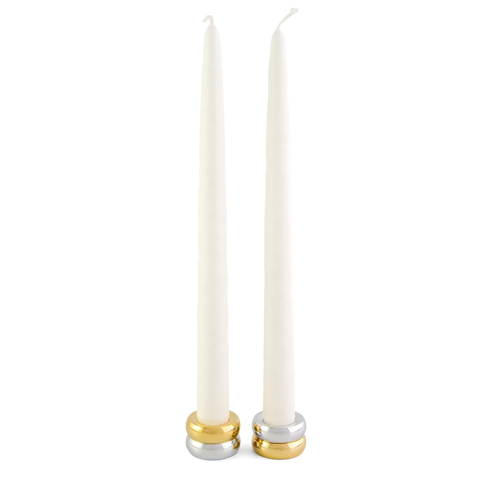 Marriage Duo ljusstake 2 delar, Mässing-silver KLONG