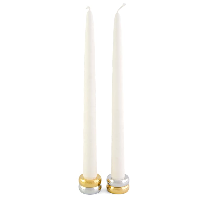 Marriage Duo ljusstake 2 delar, Mässing-silver KLONG