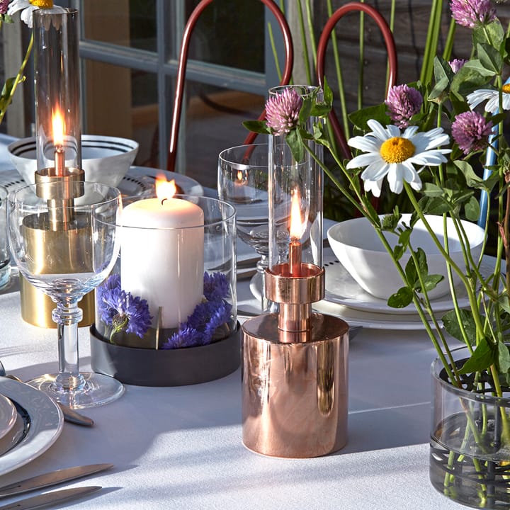 Patina oljelampa, liten, koppar KLONG