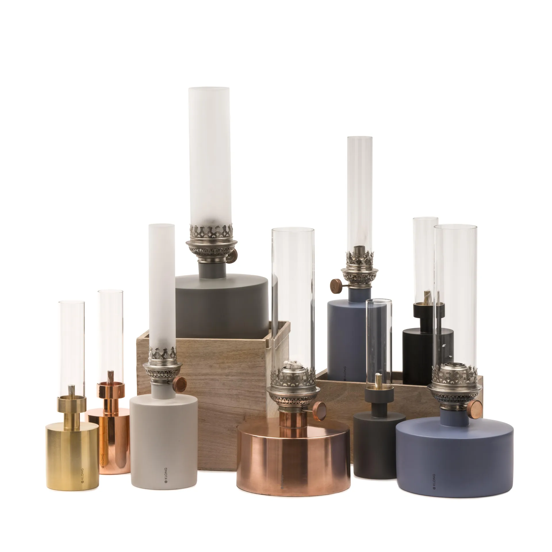 Patina oljelampa, liten, koppar KLONG