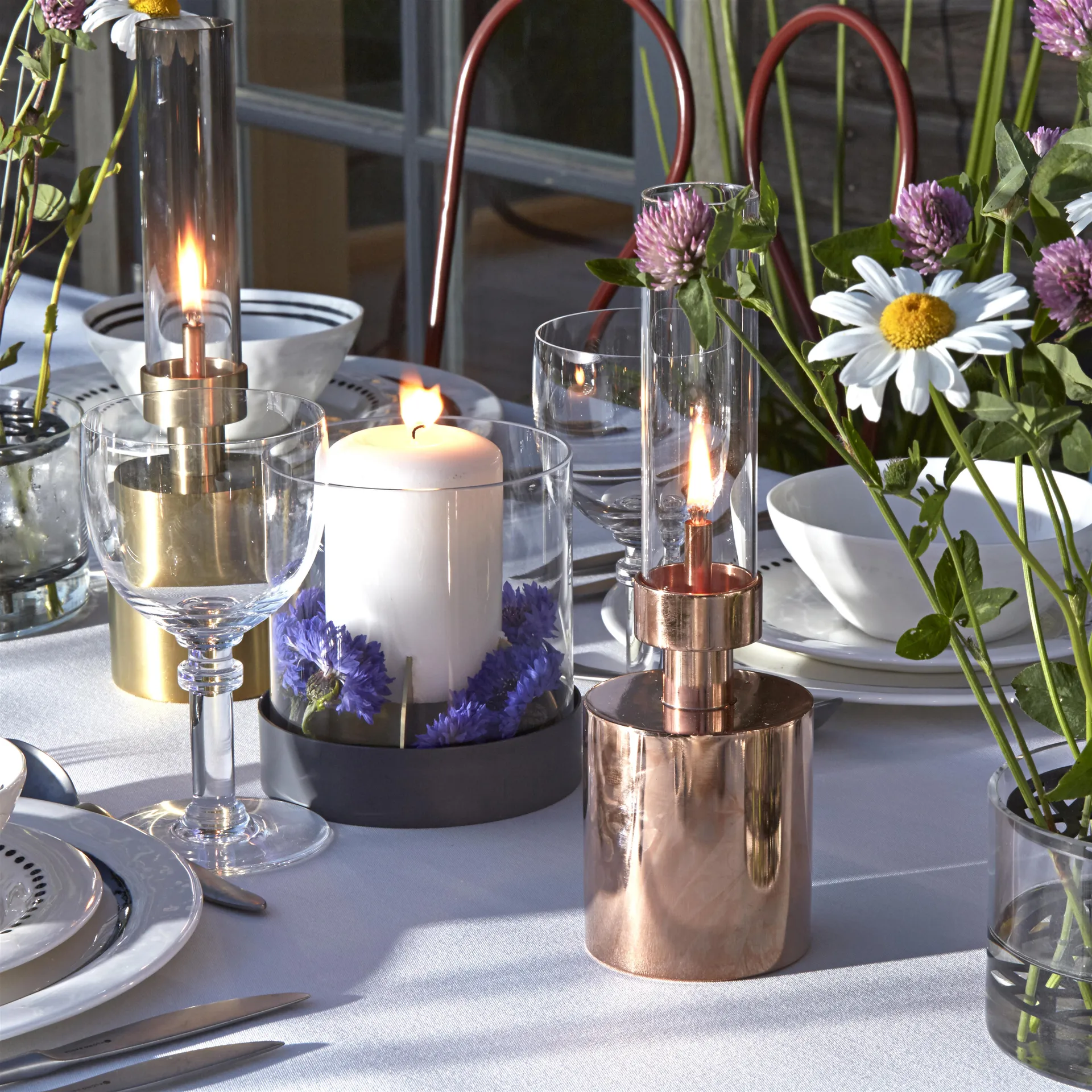 Patina oljelampa, mini, koppar KLONG