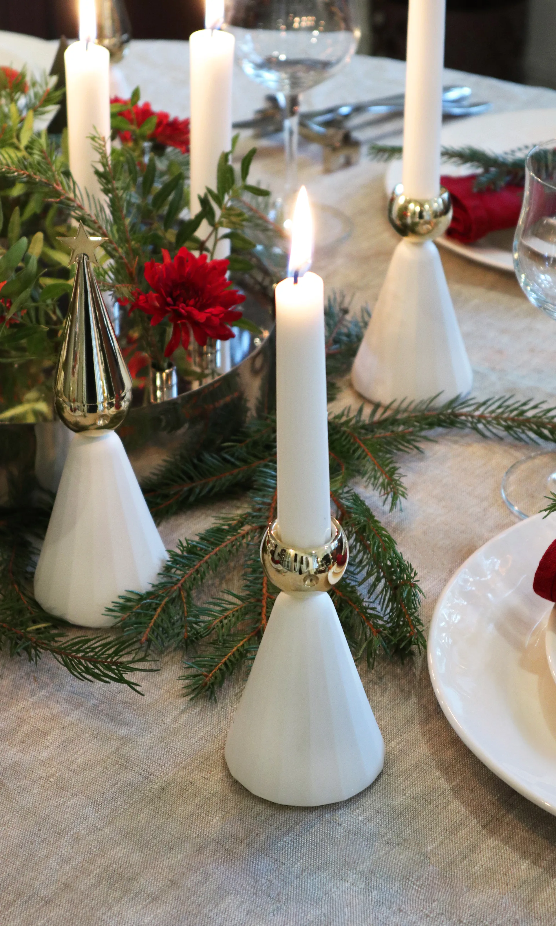 Soprano ljusstake, Vit-mässing KLONG