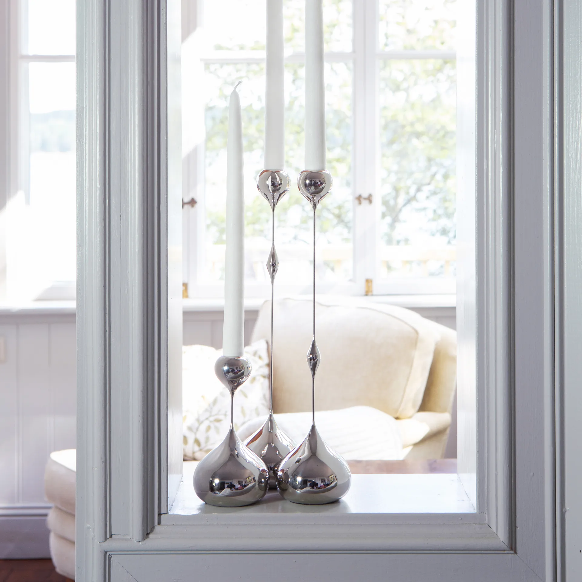 Tender ljusstake hög, Nickel KLONG