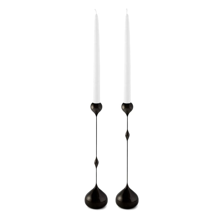 Tender ljusstake låg, Svart KLONG