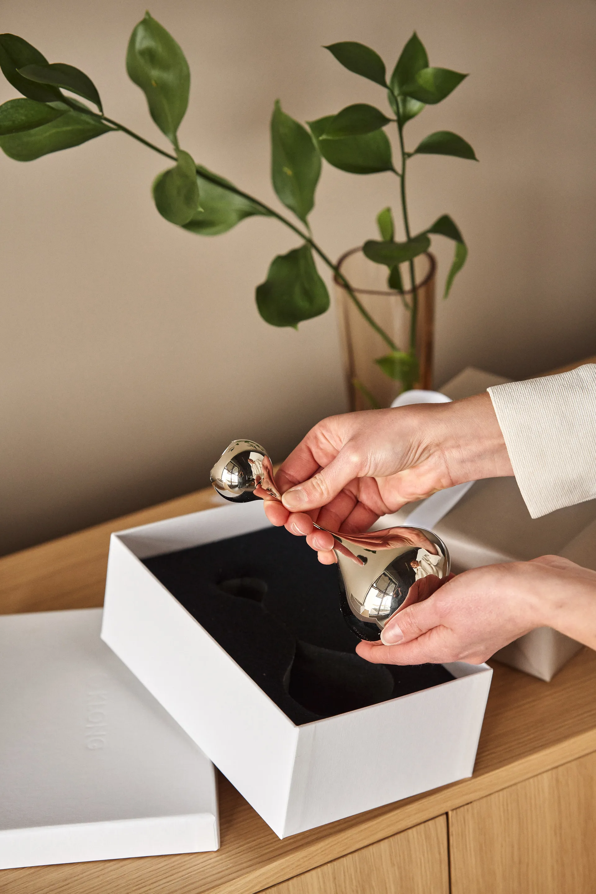 Tender ljusstake liten, Nickel KLONG