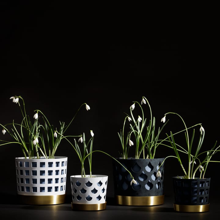 Trio kruka drop, mellan Ø18 cm, Blå KLONG