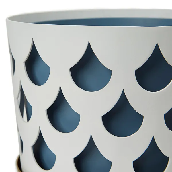 Trio kruka drop, stor Ø28 cm, Vit KLONG