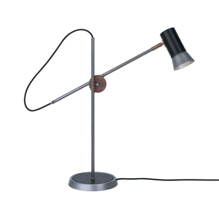 Kusk bordslampa - råjärn/svart läder - Konsthantverk