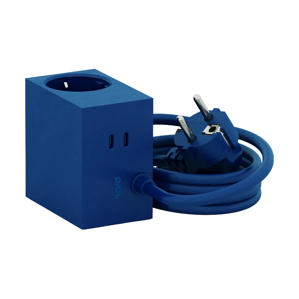 Cuboid+ grenuttag USB-C 30W 2 m, Catalina Blue Kord